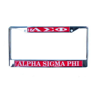 Alpha Sig License Plate Frame | Alpha Sigma Phi | Car accessories > License plate holders