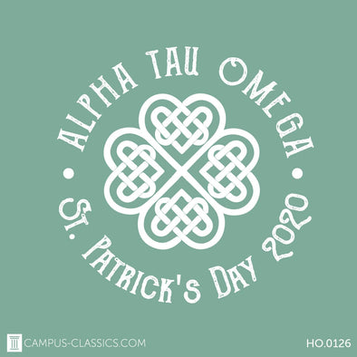 Green St. Patrick's Day Badge Alpha Tau Omega