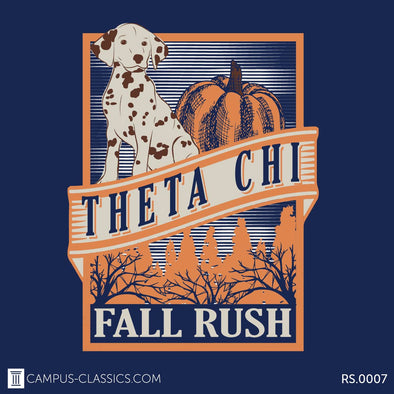 Navy Pumpkin and Puppy Fall Rush Theta Chi