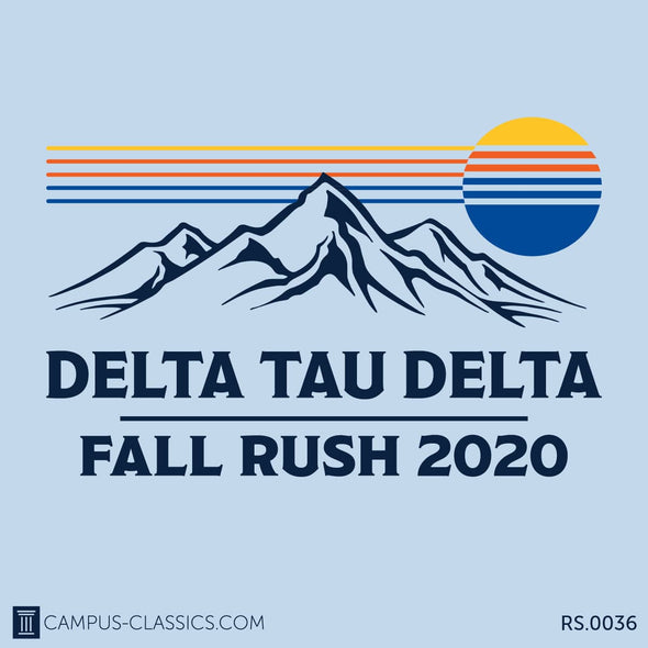 Blue Retro Mountain Rush Delta Tau Delta
