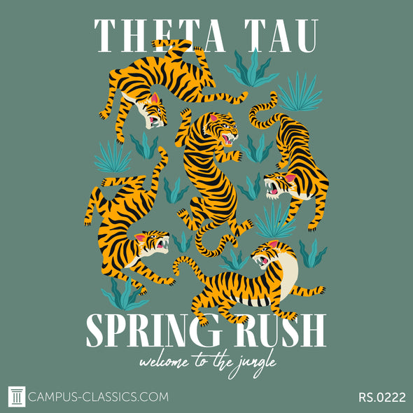 Green Theta Tau Jungle Tiger Spring Rush