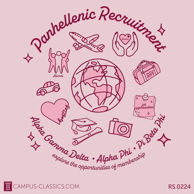 Pink Panhellenic Recruitment Explore World
