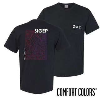 Fraternity Comfort Colors Neon Warp Short Sleeve Pocket Tee Campus Classics