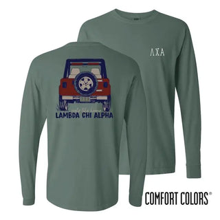 Fraternity Comfort Colors Jeep Long Sleeve Tee Campus Classics