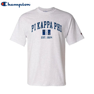 Fraternity Champion Gray Collegiate Short Sleeve Tee Campus Classics