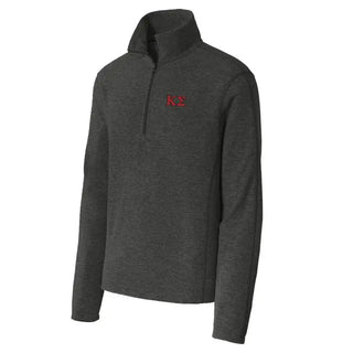 Fraternity Charcoal 1/4-Zip Microfleece Jacket Campus Classics