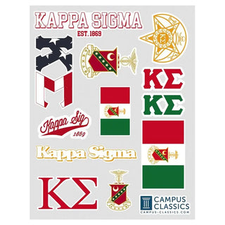 Fraternity Classic Sticker Sheet Campus Classics