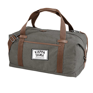 Fraternity Gray Canvas Duffel Campus Classics