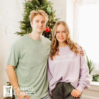 Fraternity Comfort Colors Purple Sweetheart Crewneck Campus Classics