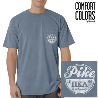 Fraternity Vintage Blue Comfort Colors Pocket Tee Campus Classics