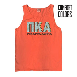 Clearance! Fraternity Bright Salmon Retro Comfort Colors Tank Campus Classics