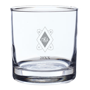 New! Fraternity Engraved Year Rocks Glass
