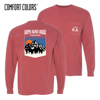 Fraternity Comfort Colors Long Sleeve Retro Alpine Tee