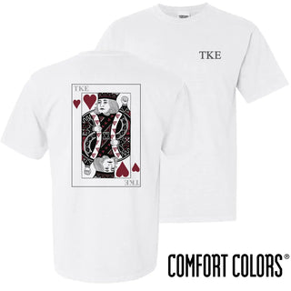Fraternity Comfort Colors White King of Hearts Short Sleeve Tee Campus Classics