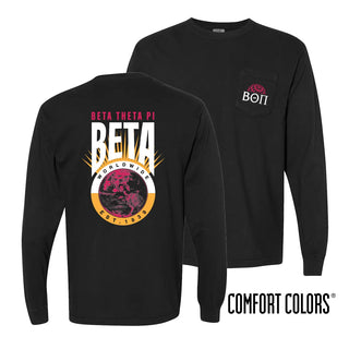 Fraternity Comfort Colors Retro Worldwide Long Sleeve Tee Campus Classics