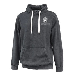 Fraternity Black Sandwash Hoodie Campus Classics