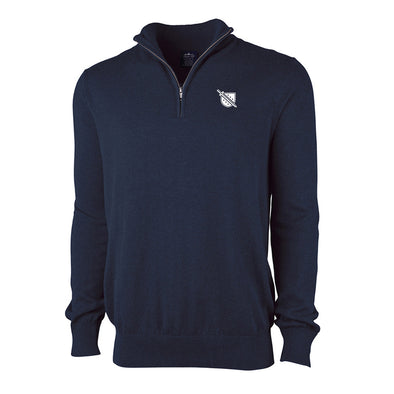 Fraternity Embroidered Navy Quarter Zip Sweater