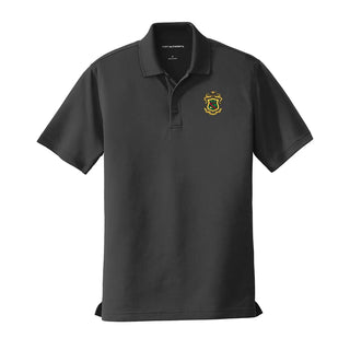 Fraternity Personalized Crest Black Performance Polo Campus Classics