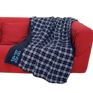 Fraternity Greek Letter Flannel Blanket Campus Classics