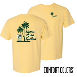 Fraternity Comfort Colors Good Vibes Palm Tree Tee Campus Classics