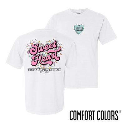 Fraternity Comfort Colors Sweetheart White Short Sleeve Tee