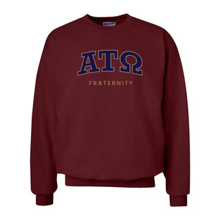 Fraternity Maroon Old School Crewneck Campus Classics