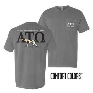 Clearance! Fraternity Gray Comfort Colors Pocket Tee Campus Classics