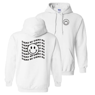 Fraternity White Smiley Hoodie Campus Classics