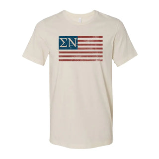 Fraternity Natural Retro Flag Tee Campus Classics