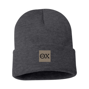 Fraternity Charcoal Letter Beanie