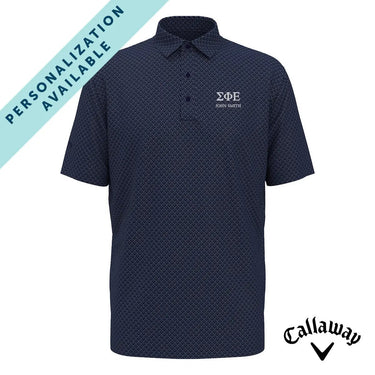 New! SigEp Callaway Chevron Patterned Polo Sigma Phi Epsilon