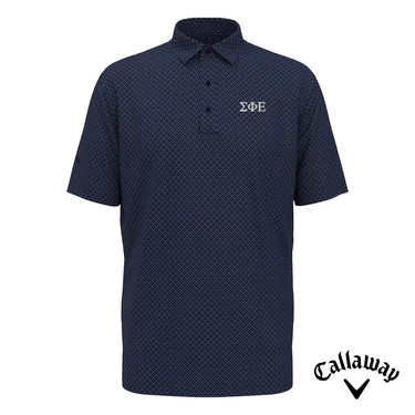 New! SigEp Callaway Chevron Patterned Polo Sigma Phi Epsilon