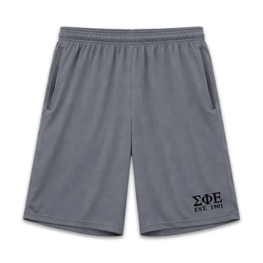 SigEp 7in Grey Pocketed Shorts Sigma Phi Epsilon