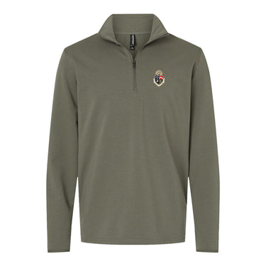 Delt Embroidered Crest Quarter Zip Delta Tau Delta