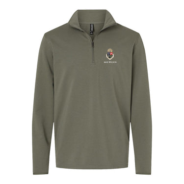 Delt Embroidered Crest Quarter Zip Delta Tau Delta