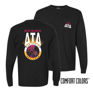 Delt Retro Worldwide Long Sleeve Tee Delta Tau Delta