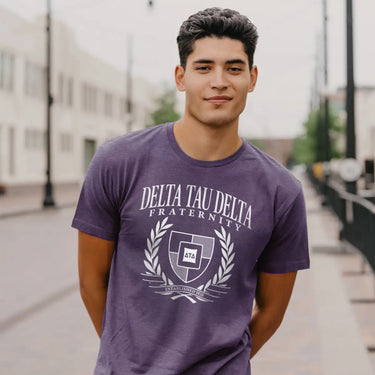 Delta Legacy Delt Legacy Crest Tee – Campus Classics