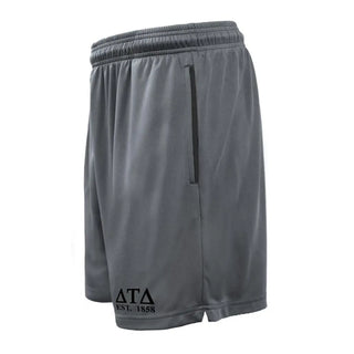 Delt 7in Grey Pocketed Shorts Delta Tau Delta