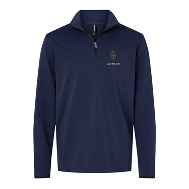 Lambda Chi Embroidered Crest Quarter Zip Lambda Chi Alpha