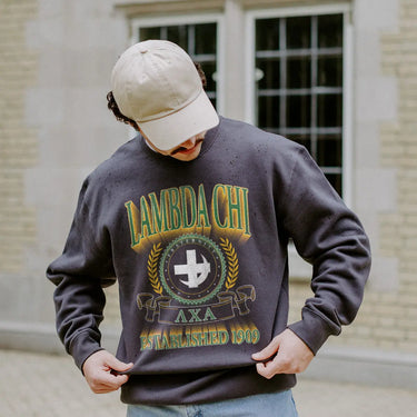 Lambda Chi Greek Fraternity Heavyweight Graphic Crewneck
