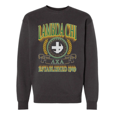 Lambda Chi Frat Heavyweight Graphic Crewneck.
