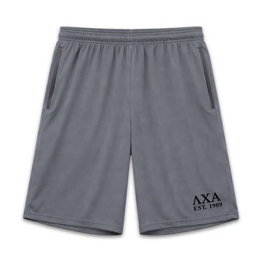 Lambda Chi 7in Grey Pocketed Shorts Lambda Chi Alpha