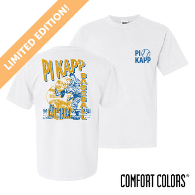 New! Pi Kapp Comfort Colors Throwback Throwers Short Sleeve Tee