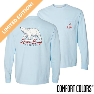 Pi Kapp Snow Day Long Sleeve Pocket Tee Pi Kappa Phi