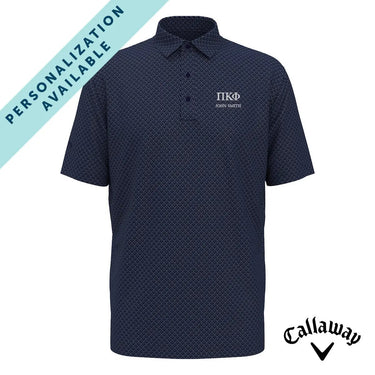 New! Pi Kapp Callaway Chevron Patterned Polo Pi Kappa Phi