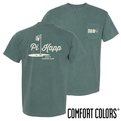 New! Pi Kapp Comfort Colors Par For The Course Short Sleeve Tee
