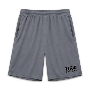 Pi Kapp 7in Grey Pocketed Shorts Pi Kappa Phi