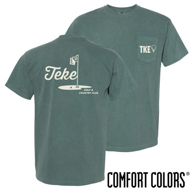 New! TKE Comfort Colors Par For The Course Short Sleeve Tee