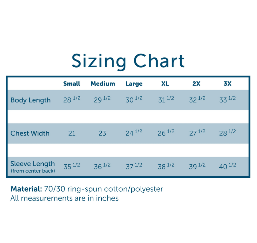 Comfort Colors Size Chart