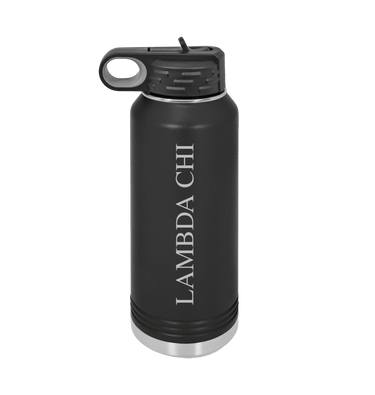 Black Water Bottle Front